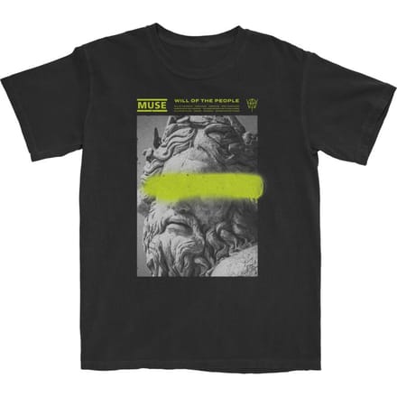 Muse T-shirt - Neon Spray Defaced - S tot XXL - voor Mannen - zwart