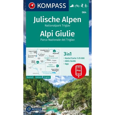 Kompass Wk064 Julische Alpen, Triglav - Kompass Wanderkarten