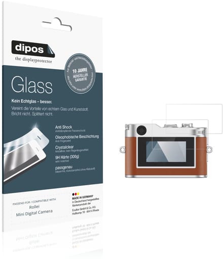 dipos – 2x Pantserfolie geschikt voor Rollei Mini Digital Camera | 9H Screenprotector