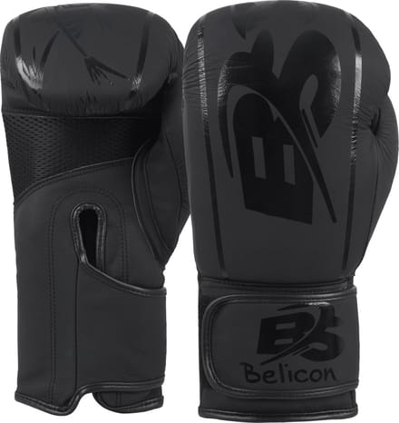 Bokshandschoenen Van Echt Rundleer zwarte kleur - 8 oz - Belicon wears
