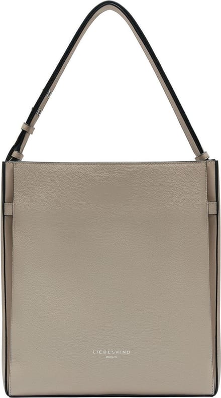 LIEBESKIND BERLIN Leren Schoudertas Hilla Small Pebble Hobo Bag Stone Beige