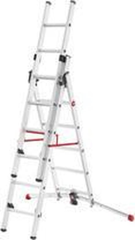 Hailo Alu-Kombileiter ProfiLOT S100, 2 x 6 + 1 x 5 Sprossen
