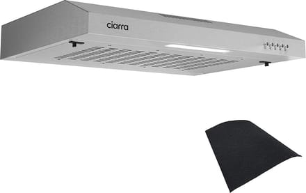 CIARRA CBCS6903 - 60cm Onderbouw Afzuigkap RVS – inclusief koolstoffilter - 220m3