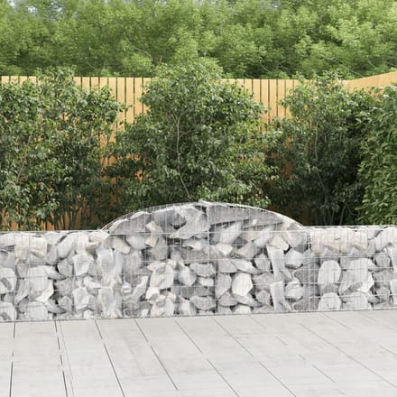 vidaXL - Schanskorven - 8 - st - gewelfd - 300x30x60/80 - cm - gegalvaniseerd - ijzer