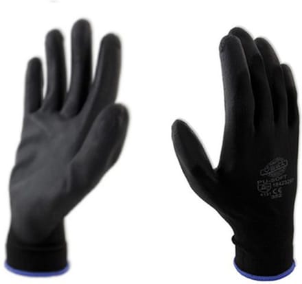 Schilderhandschoen PU-soft zwart L (paar)