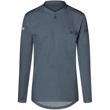 (6 stuks) KARLOWSKY Lange Mouw Heren Werkshirt Performance - Antraciet - maat: M Grijs