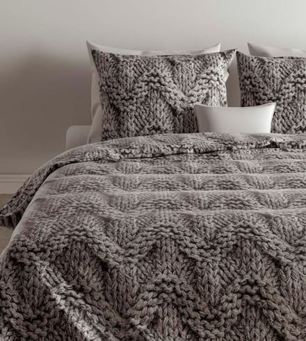 Zo! Home Huck Dekbedovertrek - Flanel - Lits-jumeaux - 260x200/220 cm - Dark Grey
