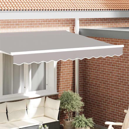 vidaXL - Vervangvolant - voor - zonnescherm - voor - 3 - m - Lichtgrijs - Polyester