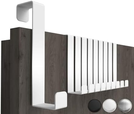 PromoHome Deurhaak Set - 10 Multifunctionele Haken zonder Boren - Wit