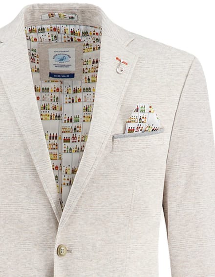 A Fish Named Fred colberts beige effen slim fit