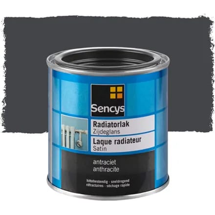 Sencys Radiatorlak Zijdeglans Antraciet 250ml