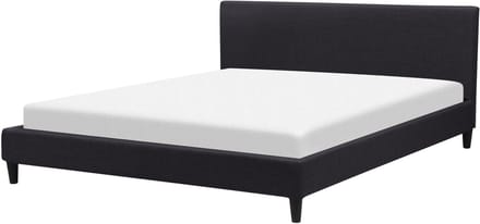 FITOU - Tweepersoonsbed - Zwart - 180 x 200 cm - Polyester