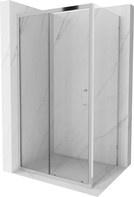 Mexen Apia douchecabine schuif 100 x 80 cm, transparant, chroom - 840-100-080-01-00