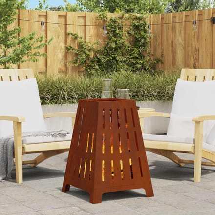 vidaXL - Vuurkom - Roestig - 50 - x - 50 - x - 70 - cm - weervast - staal