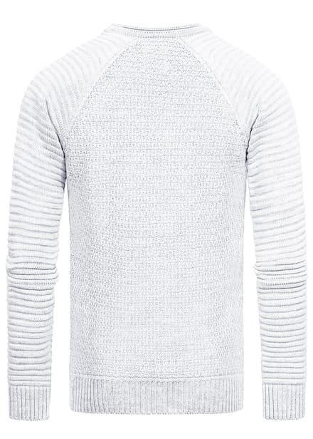 Zware biker Chunky trui met ronde hals