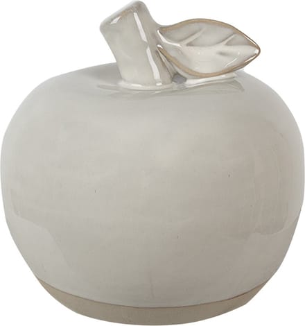 Clayre & Eef Decoratie Appel 8 cm Beige Porselein