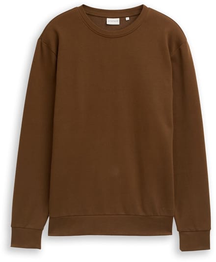 Tom Tailor - Basic sweatshirt in effen kleuren - Maat S - dark palm