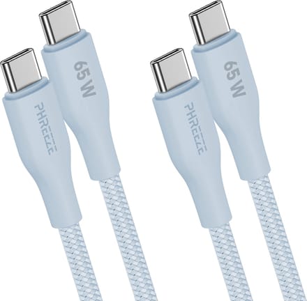 Usb C kabel - Blauw - 65w - Usb C naar Usb C kabel - 1m
