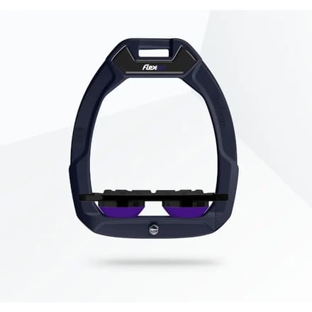 Veiligheidseisen voor het paardrijden Plat Grip Marine/Zwart/Paarse Flex-On Safe-On
