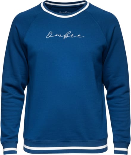 OMBRE Sweater - Regular Fit - Katoen - Lange Mouw Donkerblauw S