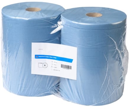 Industrierol verlijmd blauw 2laags 2 rol