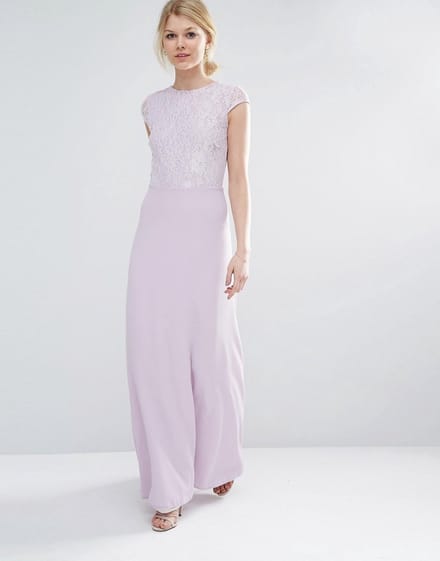 Elegante paarse maxi jurk