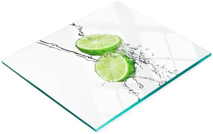 Gehard multifunctioneel decoratief bord van glas, kalk en water, 60x52 cm