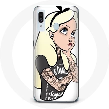 Coque pour Samsung Galaxy A20 Alice Princesse tatouée