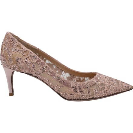 Valentino Gespitte Leren Pumps in Nude