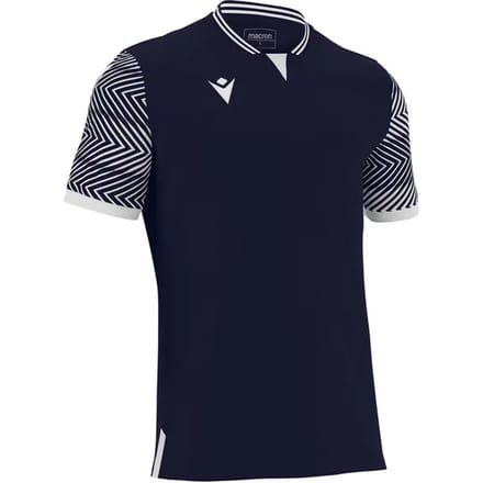 Macron Tureis Shirt Korte Mouw Heren - Marine / Wit | Maat: M