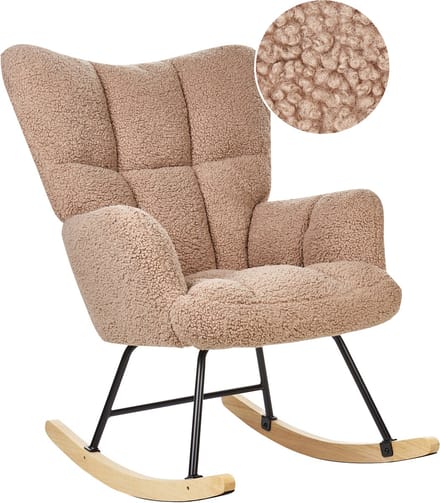 OULU - Schommelstoel - Zandbeige - Bouclé