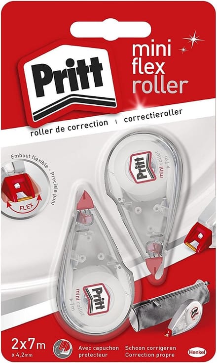 Correctieroller Mini Set (2 Stuks) - 4.2 mm x 7 m - Vlekkeloos en Flexibel