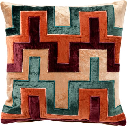 BELLONA | sierkussen 45x45 cm | Semolina | beige | multicolor | Hoii | met duurzame kussenvulling
