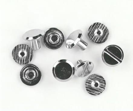 Schroefknoop 10 mm 5 stuks voor het bevestigen van leren labels