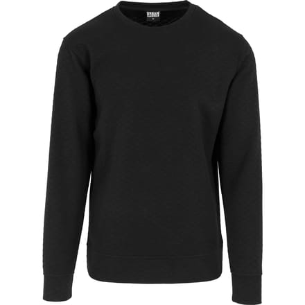 Urban Classics - Diamond Quilt Sweater/trui - S - Zwart