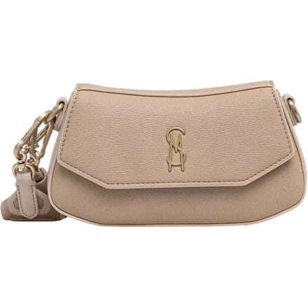 Steve Madden Btaiga Kleine Schoudertas Dames - Polyester - Cognac/Gold