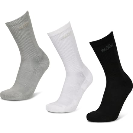 Nike Elevated Crew 3 Pack Sokken Unisex - Zwart - Maat 42 - 46 - Katoen