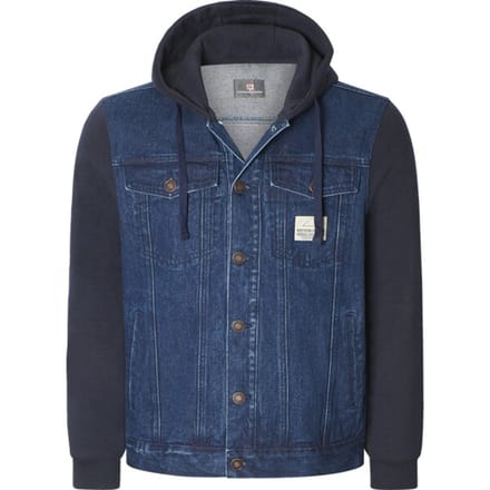 Jan Vanderstorm herren Denim Jack - 56 - donkerblauw - Plus Size
