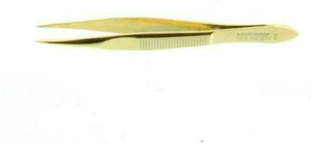 Malteser Pincet 8cm verguld spits 424-G 1 Stuks