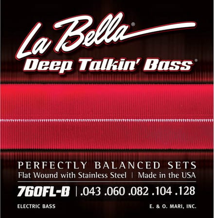 La Bella L-760FLB Bassnaren Set Stainless Steel Flatwound Light (043-128)