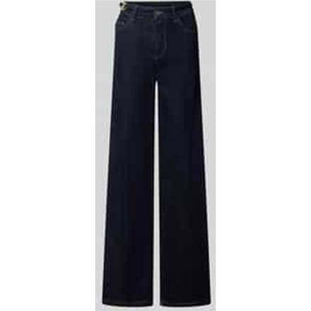 flared fit jeans van katoenmix