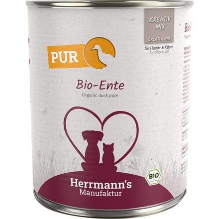 24x800g Herrmann's Vlees Puur Bio Eend