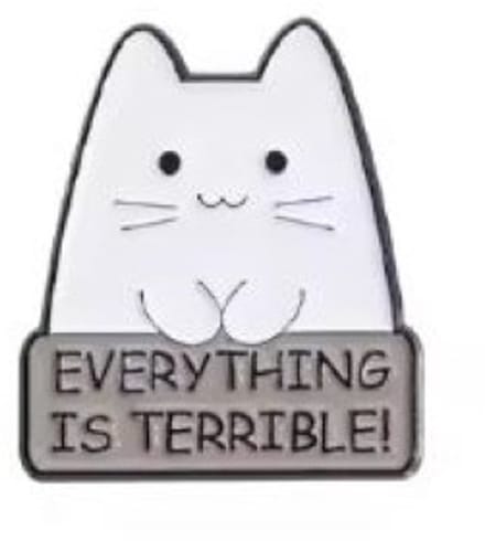 Pin Broche - enamel pin - kledingspeld - Terrible kat