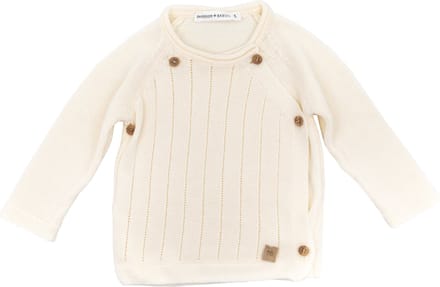 Bamboom Knitted Trui Met Overslag Wit 6 Mnd