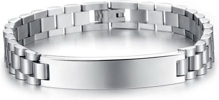 RVS armband met plaat