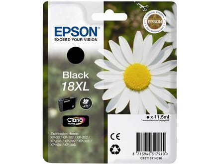 Epson zwarte inkjetpatroon Claria Home 18XL Singlepack voor hoge kwaliteit prints en heldere documenten