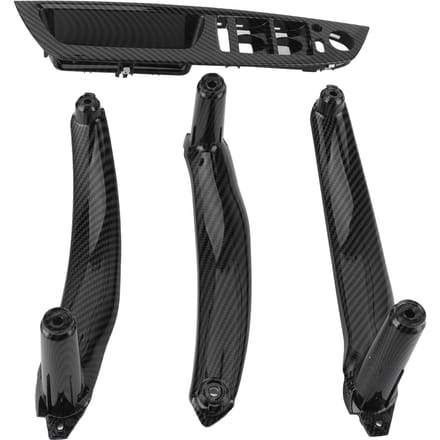 Interieur Deurklink Sierlijst Decoratieve Cover in Koolstofvezel Stijl Geschikt voor X5 X6 E70 E71 2007?2013 black
