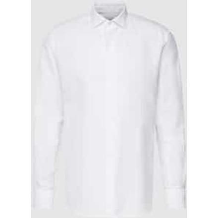 Slim fit premium smokingoverhemd met linnen