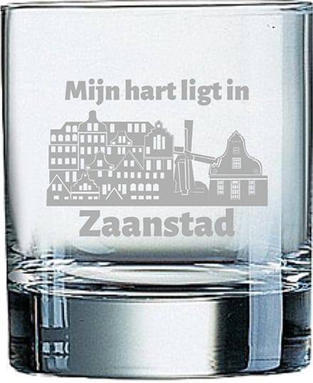 Gegraveerde Whiskeyglas 20cl Zaanstad