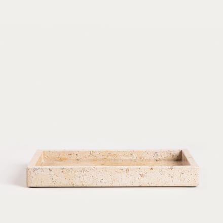 HOMLA - Decoratieve Tray - Beige Marmer - 25x15x3 cm